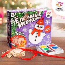 Fir -tree toys made of wood “Make yourself”, painting, snowman, mittens, snowflake