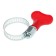 Clamp with the "lamb" Zein English, end-to-end carriage, diameter 16-25 mm, width 8 mm