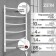 Electric towel Zein PE-06 "Rib", 500x800 mm, d = 25, white