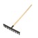 Robes straight, twisted tooth, 14 tooths, metal, wooden stalk, color mix