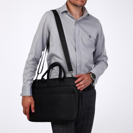 Male bag, black color-7