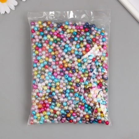 Beads for creativity plastic "Multi -colored balls" d = 0.8 cm set 500 grams-3