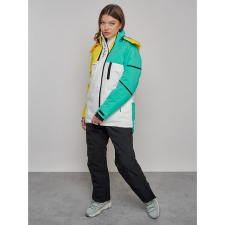 Ski suit female, size 44, yellow color-21