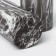 Savanna bathroom accessories set, 2 items: dispenser, glass, gray color.