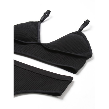 Female set (top, panties) Black color, size 44-46-6