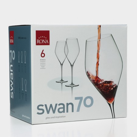 Набор бокалов для вина SWAN, 700 мл, хрустальное стекло, 6 шт-7