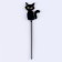Skewers "cat", in the set 12 pcs., Black color