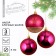 New Year's Christmas Balls “Everything will come true!”, For New Year, plastic, d = 8, 3 pcs., Wine color with gold