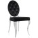 Stool on a metal frame ODDA Metal/velor, chrome/black 50.5x65x91 cm