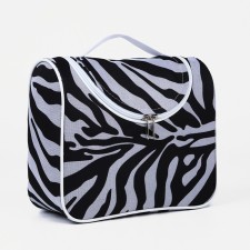 Cosmetic bag with lightning, black/white color