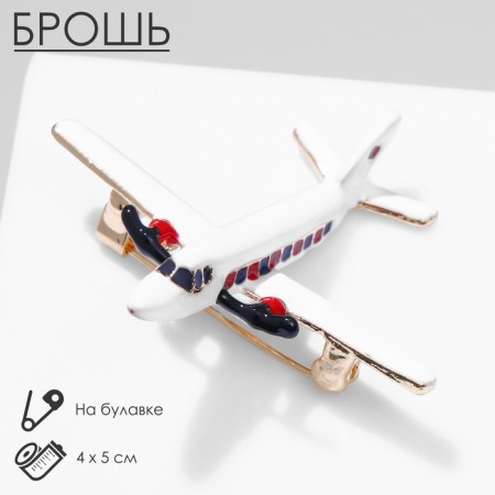 Brooch "Airplane" liner, colored in gold