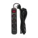 Extension cord Standard 3 Nests, 5m, 3x1.0mm², C/Z, with a switch, 2 USB, black Rexant