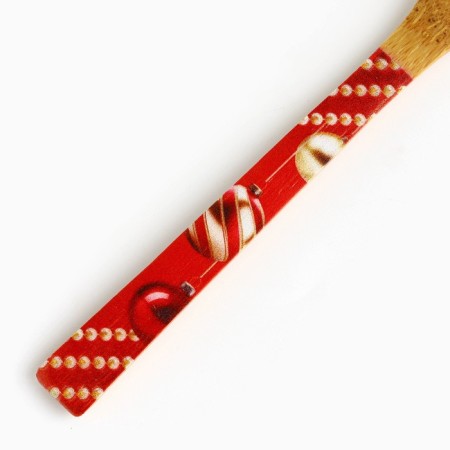 Spoon from bamboo "Happy New Year!", 3 x 16 cm-4