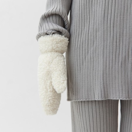 Women's mittens for lawsuit. Mehu Mist, rr. 26cm, milk-3