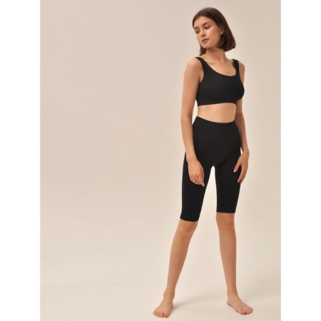 Women's bicycles with the braid "Kosichka" Mirey Short Leggings Plait, size 42-44, black color-2