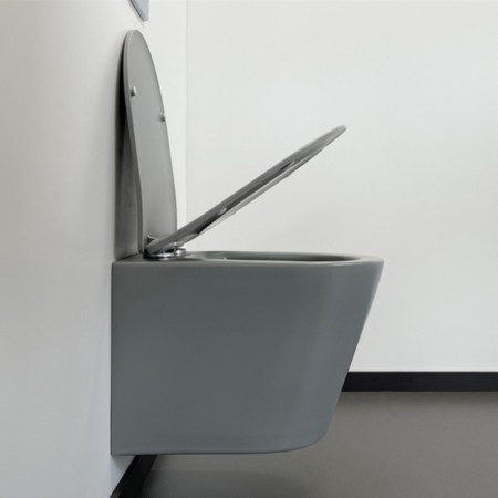 Comforty 105 MH toilet seat, SoftClose duroplast is thin, quick-saturated, light gray color-2