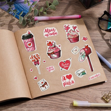 Paper stickers "My dreams", 14 × 21 cm-3