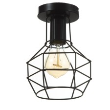 Ortiko chandelier 1x60W E27 Black 13x13x23 cm Bayerlux
