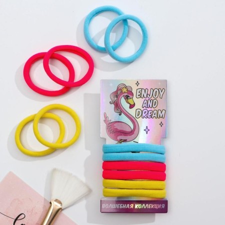 Hair gum "Enjoy and Dream" 6 pcs