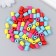 Beads for creativity tree "Bright cylinders" set of 25 g 1x1.8 cm