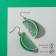 Earrings plastic "goodies" lime slices, color light green