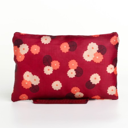 Cosmetic bag with lightning, burgundy color-5