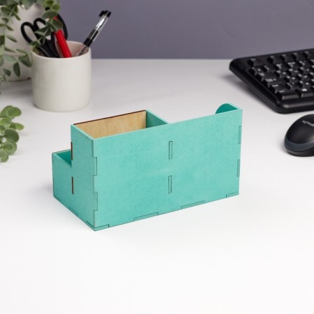 Organizer for the Office "Dog" hearts, 3 departments, 18.5x10x10 cm-3
