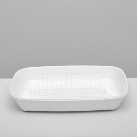 Rounded toilet with a mesh of 33.5 x 25 x 6 cm, white-2