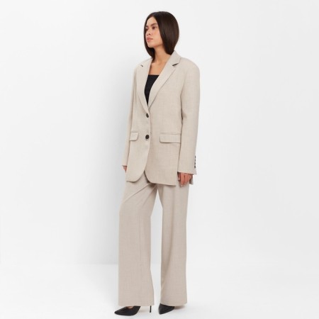 Women's jacket with side cuts MIST Size 44-46, beige color-4