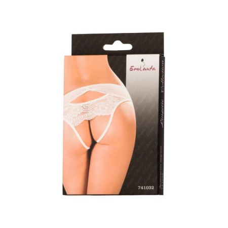 Erotic panties Erolata, with an insert of stretch nets, white, size 42-44-3