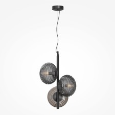Suspension lamp Maytoni Mod268PL-03B, 3CHE14, 40W, 32.5x32.5x351 cm, Black color black