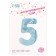 Foil ball 32 “The number 5 with the crown”, gradient, on the stand