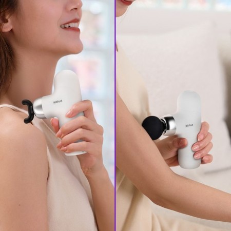 Percussion massage KitFort KT-2966-2, 40 W, work 2-5 hours, charge 3-5 hours, cord 1 m, white-1