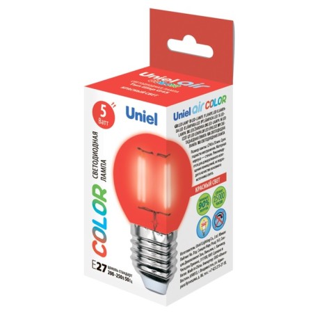 LED LED Uniel, E27, 5 W, red glow-3