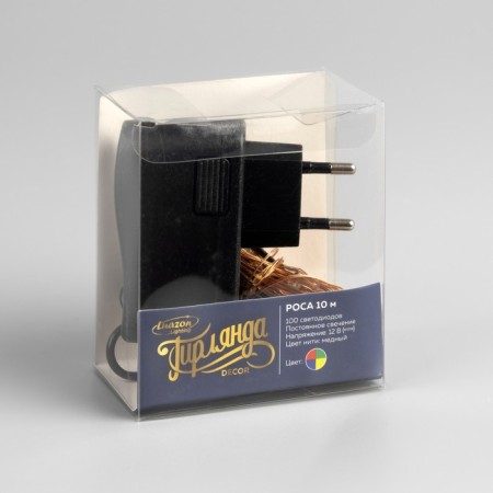 Garland "thread" 10 m Rosa, IP20, copper thread, 100 LED, glow of multi, 12 V-3