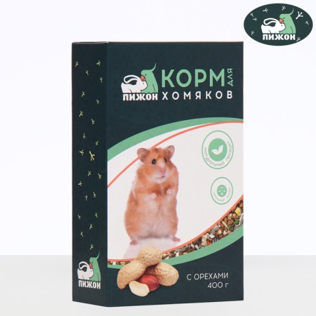 Feed "Piggon" for hamsters, with nuts, 400 g