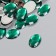 Decor for creativity Plastic "Rhil of oval. Dark green" set of 150 pcs 1x1.4 cm