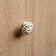 Handle button RK201, white, with a golden insert