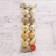 A set of balls plastic with beads and tinsel 12 pcs "Ariozo" gold