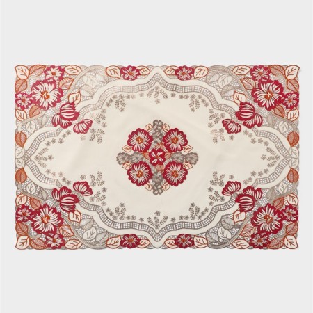 Openwork napkin for the table “forget-me-nots”, 45 × 30 cm, metallic color pink-orange