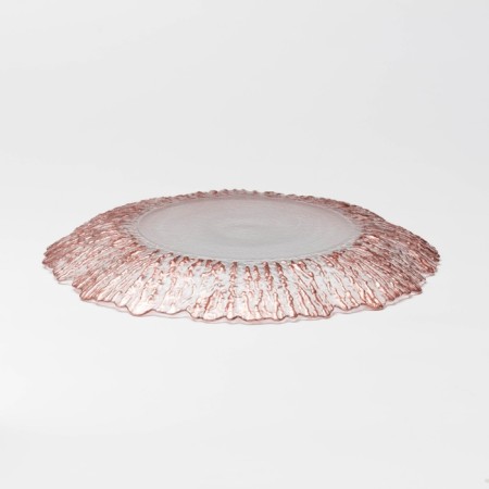 Glass of glass substitution “Shine”, D = 33 cm, edging pink gold-2