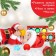 Gift set of developing tactile balls "Machine Santa Claus", 7 pcs, New Year's packaging, crumb I