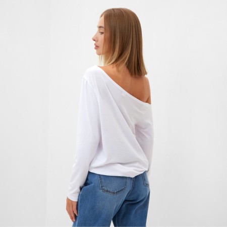 Jumper (Longsliv) on one shoulder female minku: Basic line color white, rr 50-3