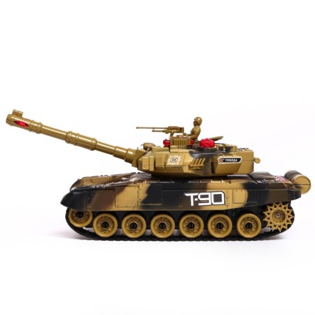 Radio controlled T90, with a battery, light and sound, brown color-1