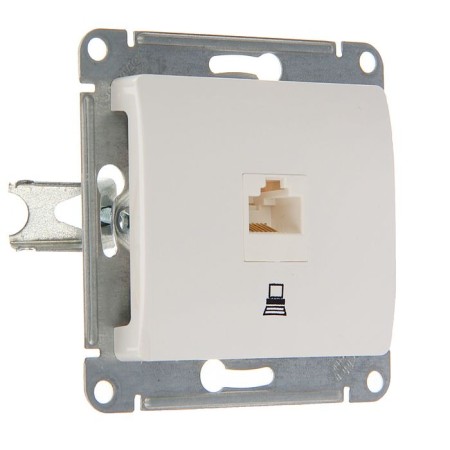 Computer outlet sE Glossa, RJ45, built -in, IP20, white, GSL000181K