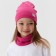 Children's cap KAFTAN with snood, rr 54-58, fuchsia