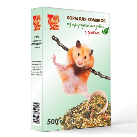 Seven Seeds Feed for Hamsters, with nuts, 500 g