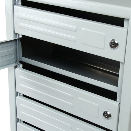 Mailing box multi -sectional, 5 sections, with the back wall, gray, Mix door-8