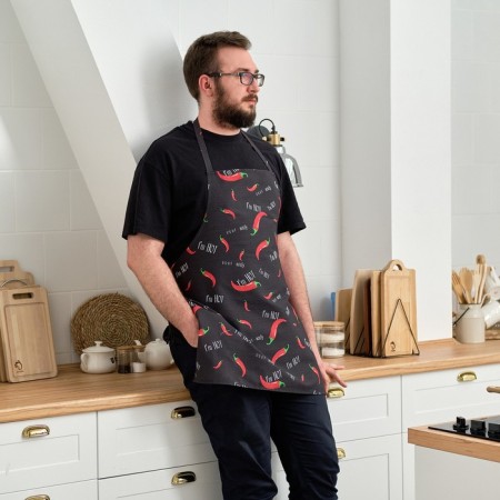 Apron "Ethel" Pepper 73x71 cm, 100% HL, reps 210 g/m2