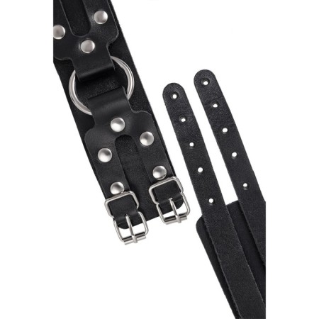 Shackles of Pecado BDSM, with two straps, genuine leather, black-5
